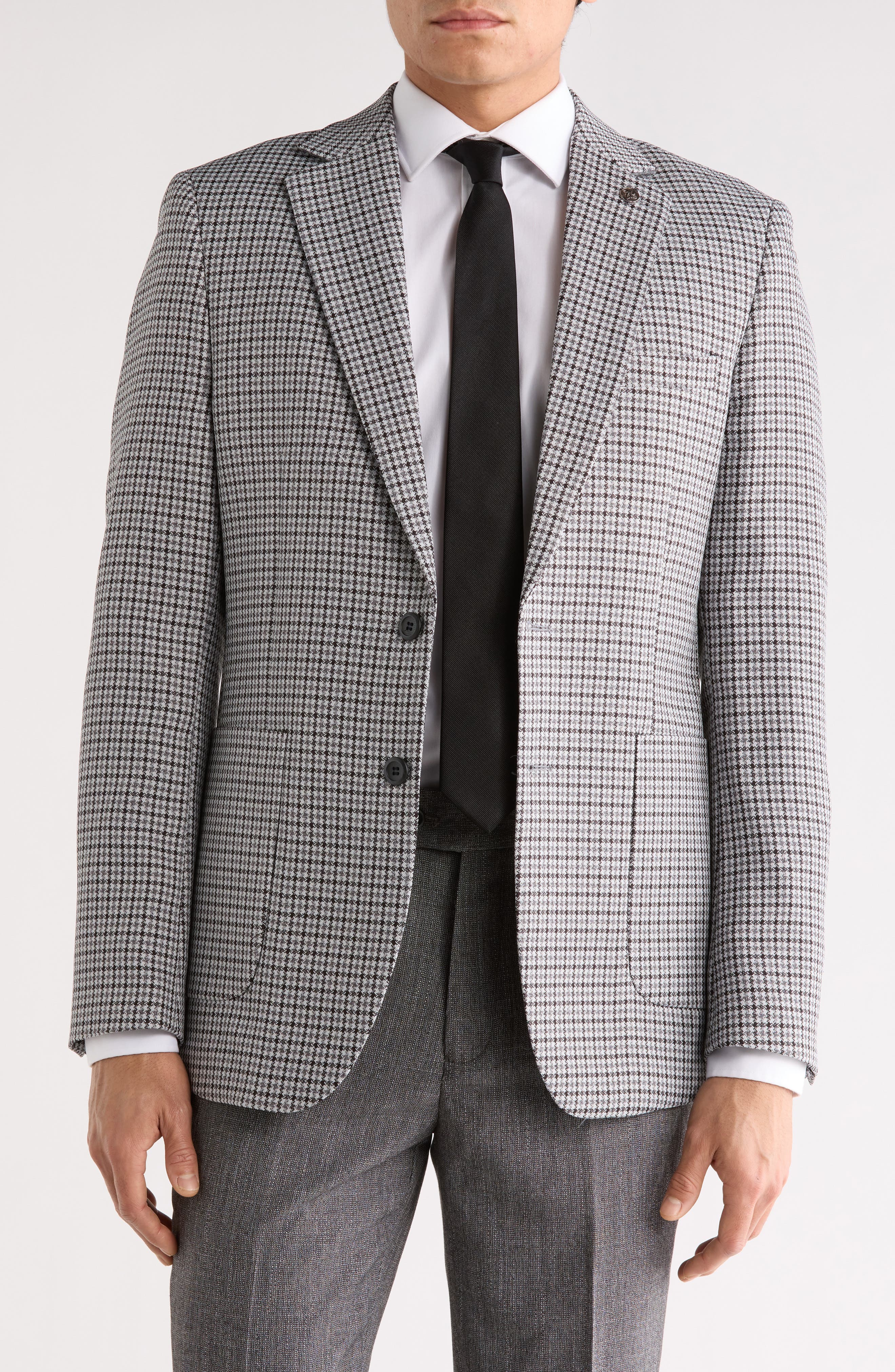Tahari Plaid Slim Fit Sport Coat