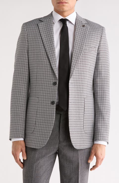 Plaid Slim Fit Sport Coat