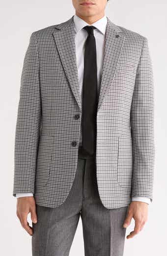 Tahari Plaid Slim Fit Sport Coat