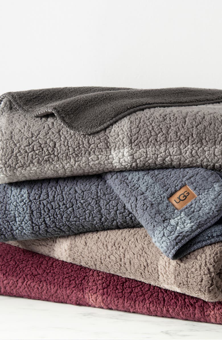 UGG<sup>®</sup> Alexa Plaid Reversible Fleece Throw Blanket, Alternate, color, 