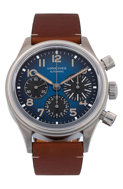 Watchfinder & Co. Longines  2023 Heritage Avigation Automatic Leather Strap Watch, 41mm