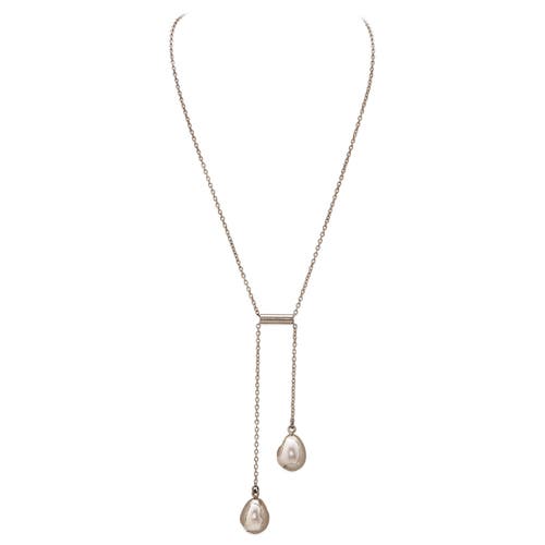 Dhwani Bhansal Boond Pendant In White Rhodium Plated