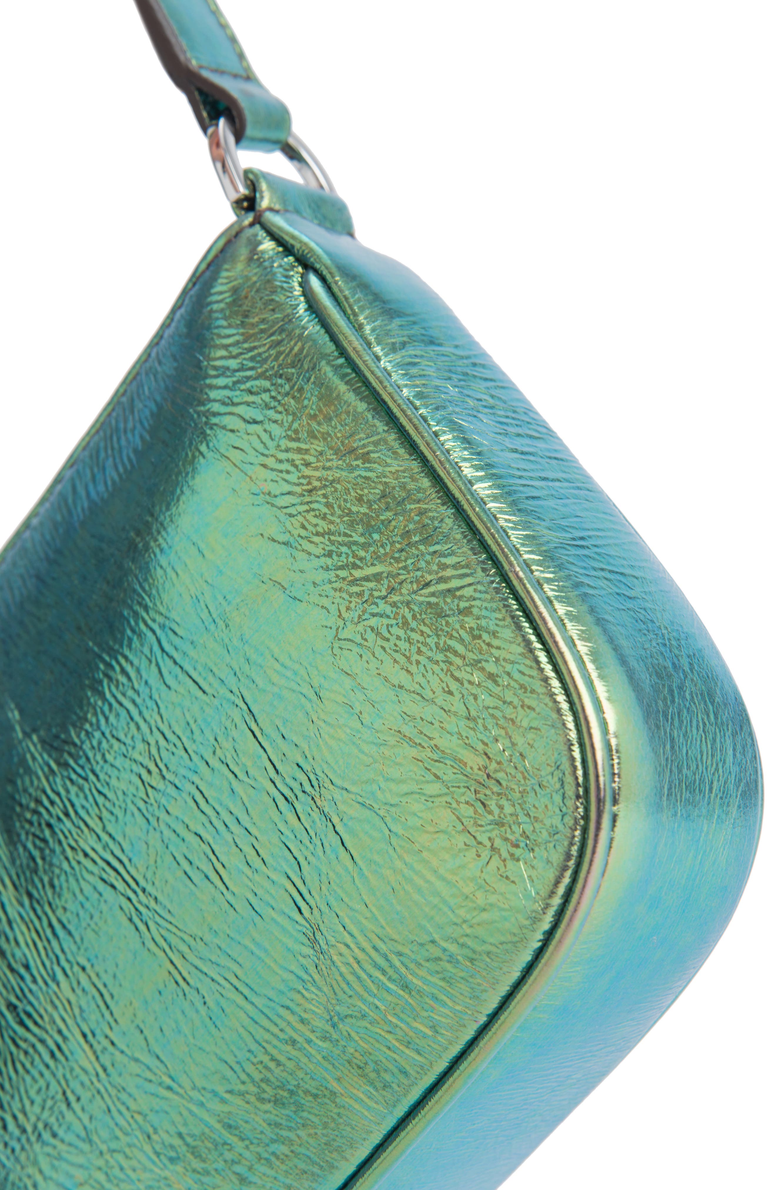 By Far Rachel Metallic Leather Convertible Shoulder Bag, Alternate, color, 