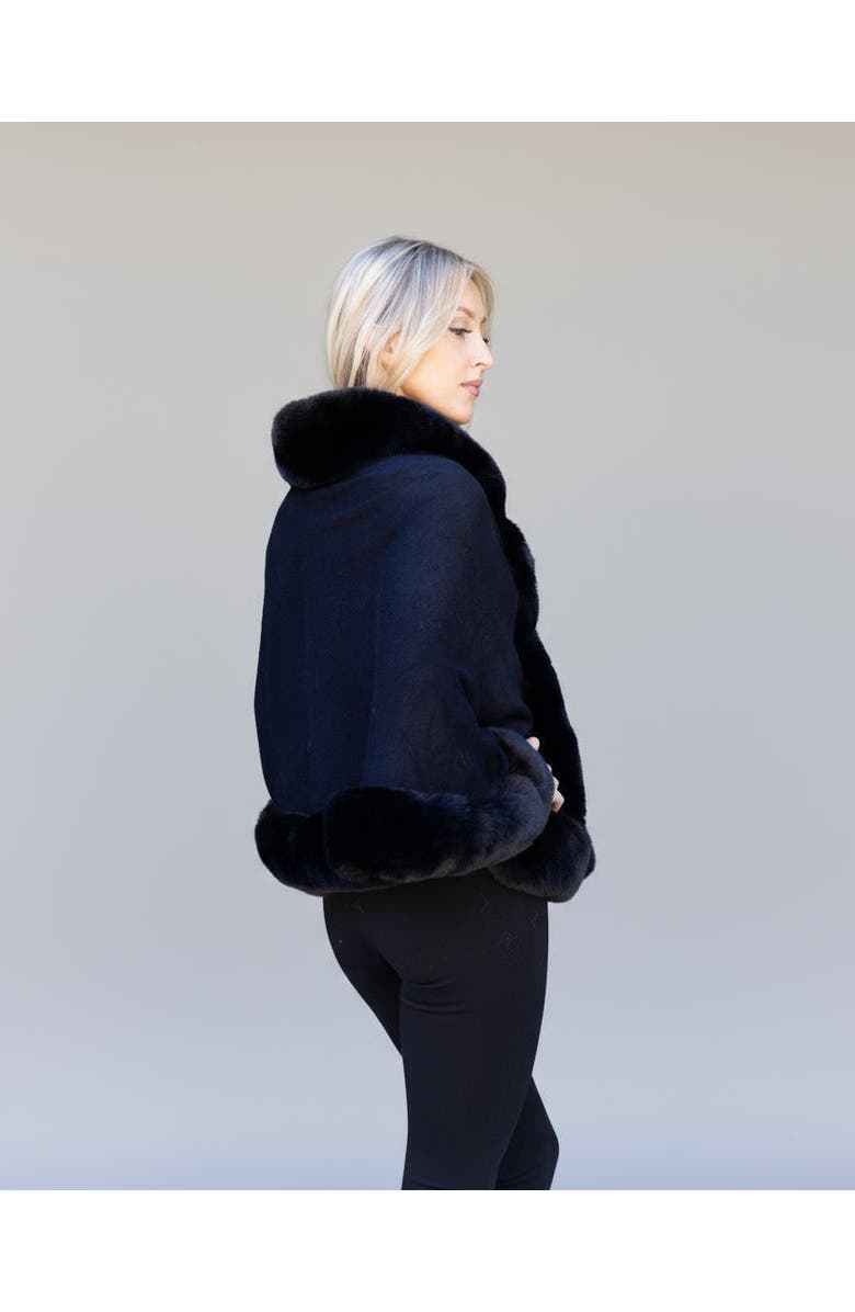 Le Fafo Jiana Wrap Cape, Alternate, color, Black