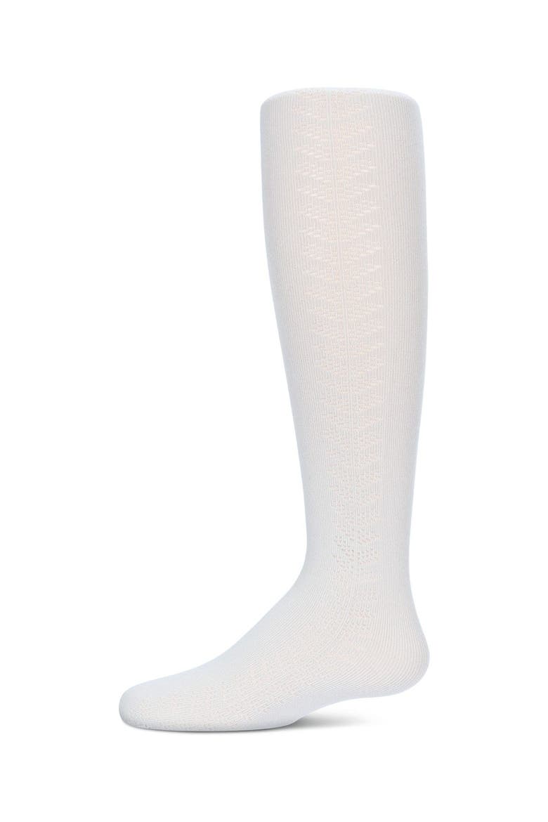 Arrow Flip Stitch Opaque Nylon Tights, Main, color, Latte
