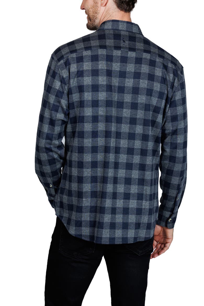 Super Soft Plaid Sweater Shirt, Alternate, color, CHARCOAL HEATHER