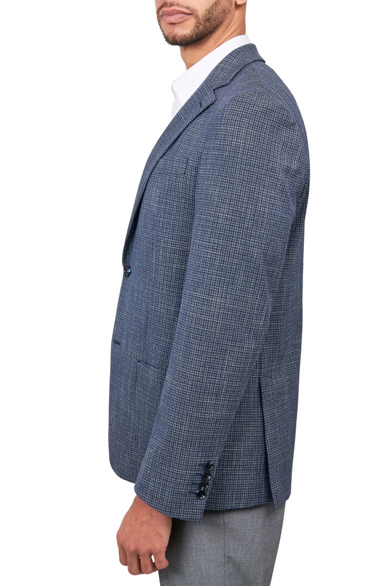 Slim Fit Microcheck Sport Coat, Alternate, color, BLUE