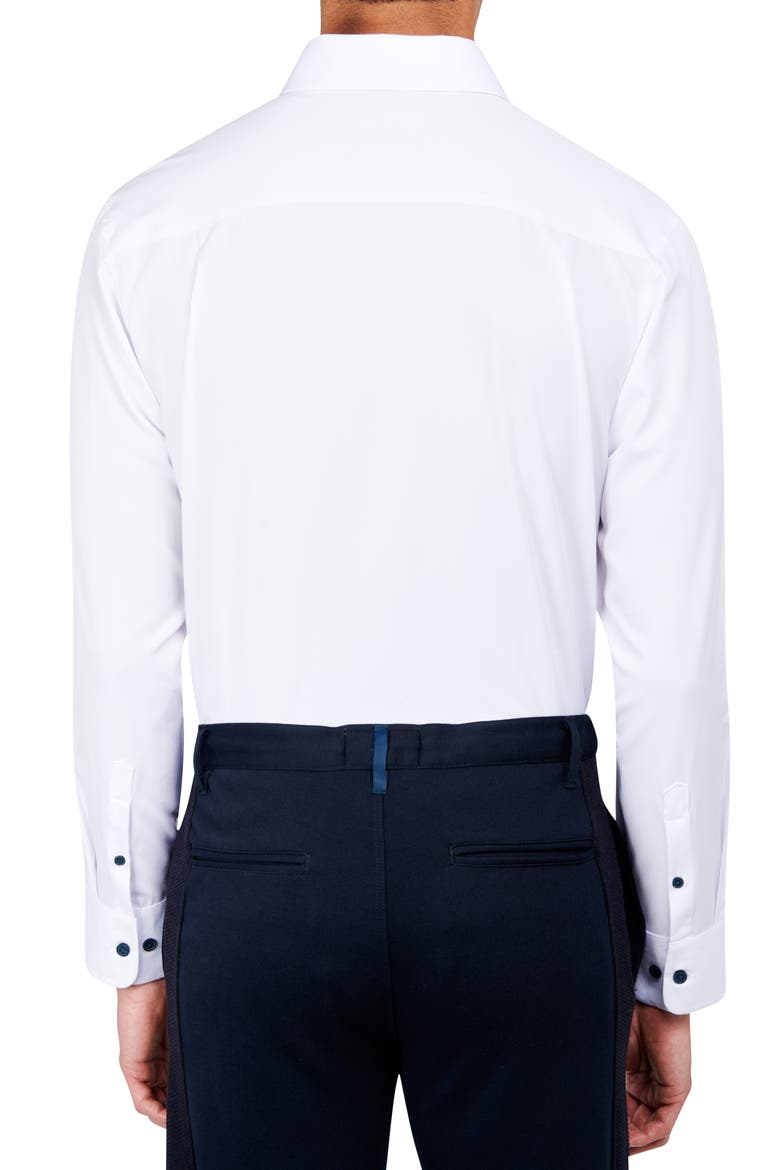 Regular Fit Solid Performance Dress Shirt, Alternate, color, WHITE