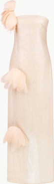 Malva Florea One-Shoulder Sequin Floral Gown
