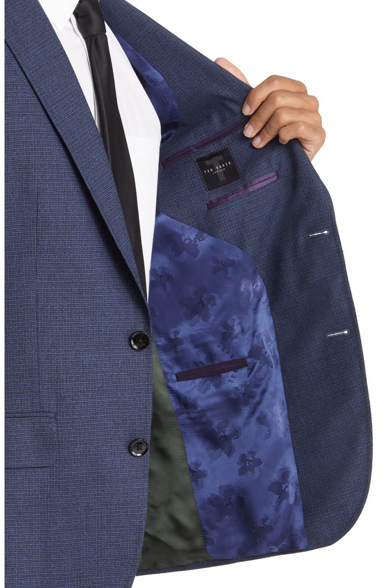 Jay Trim Fit Wool Suit, Alternate, color, BLUE
