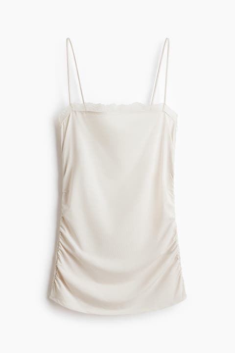 Lace-trimmed Strappy Top