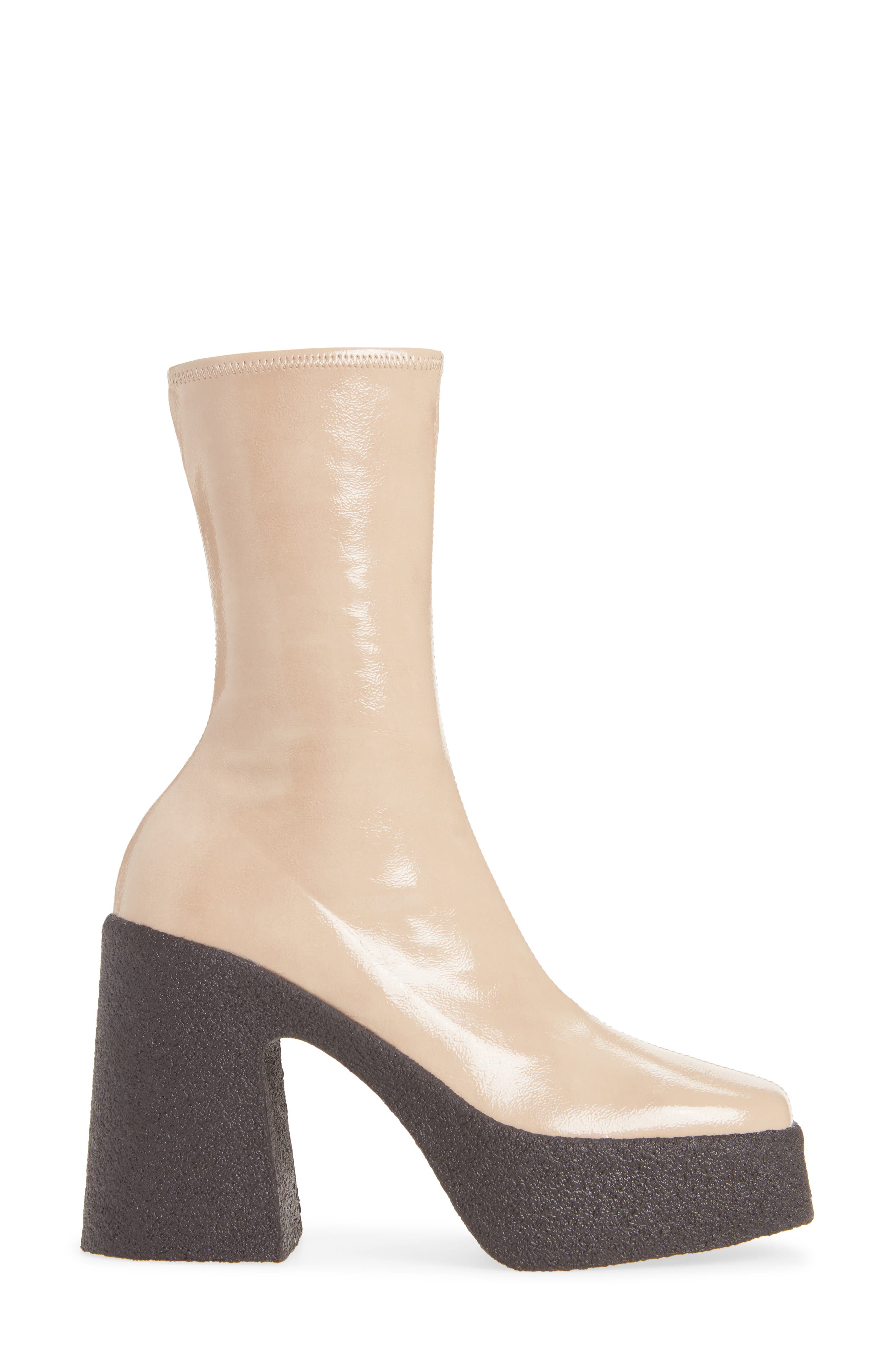Square Toe Platform Bootie, Alternate, color, BEIGE
