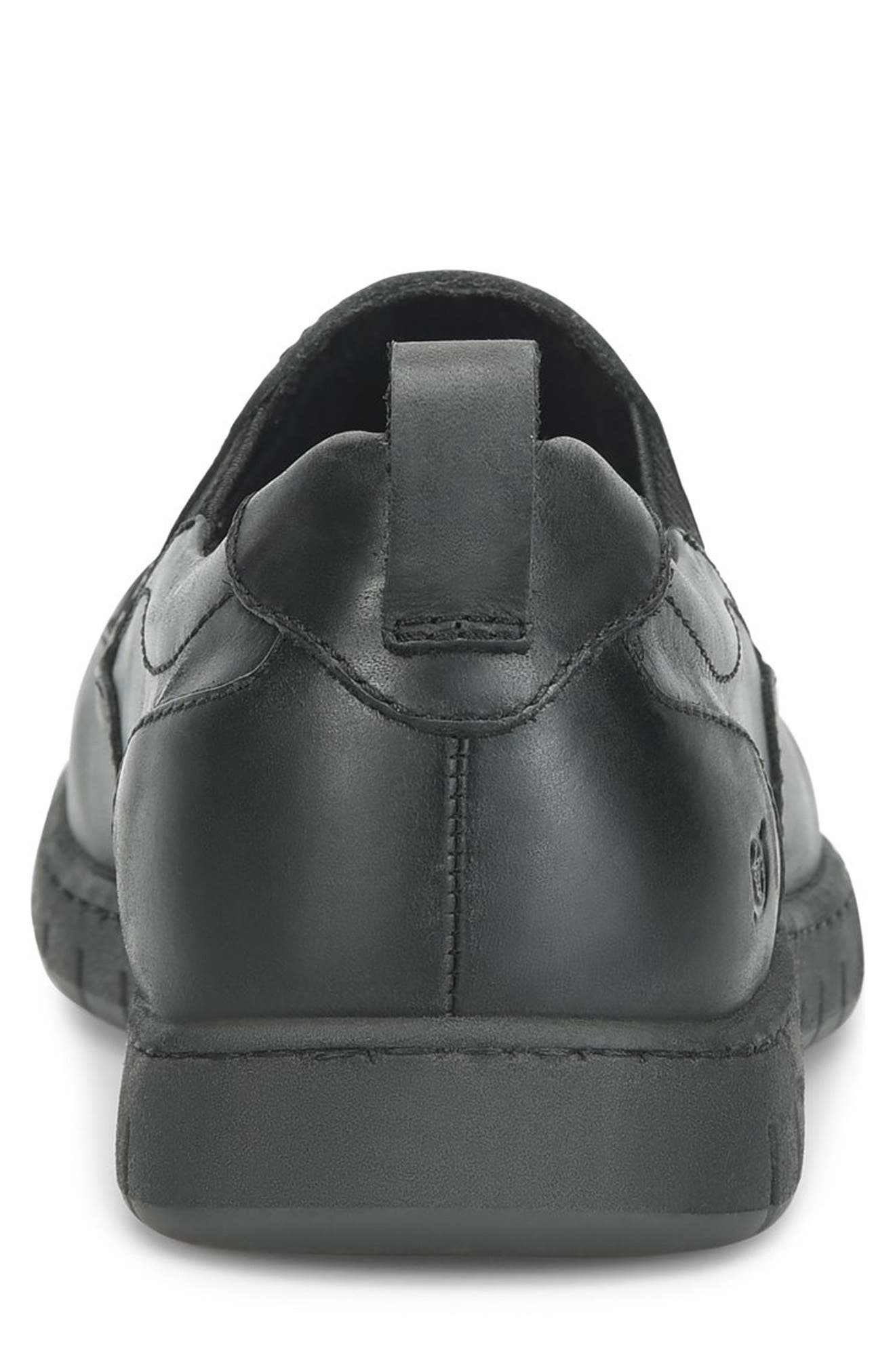 Børn Leeds Slip-On Sneaker, Alternate, color, Black Full Grain
