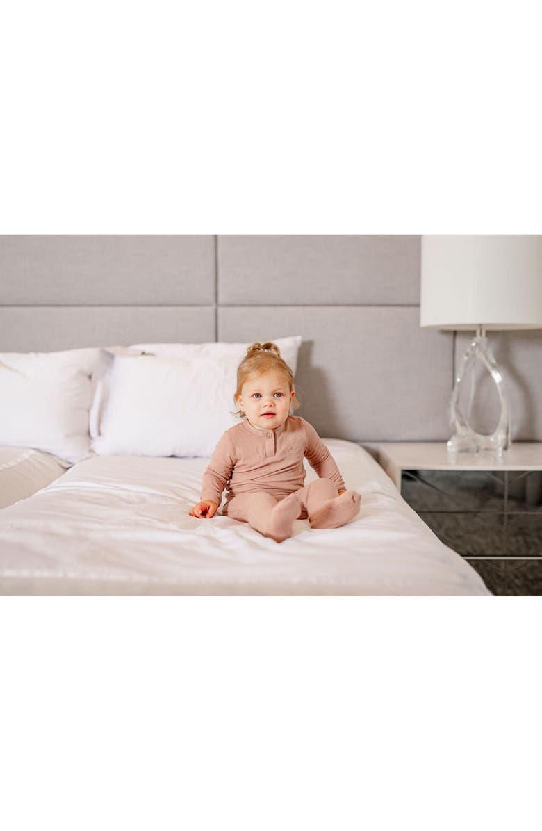 Pouf Girls Henley Footie, Alternate, color, Pink