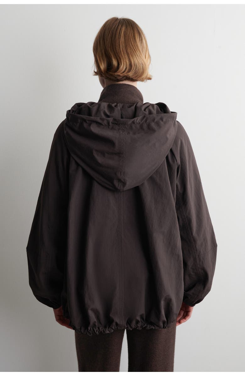 COS Technical Hooded Parka Jacket, Alternate, color, Dark Brown