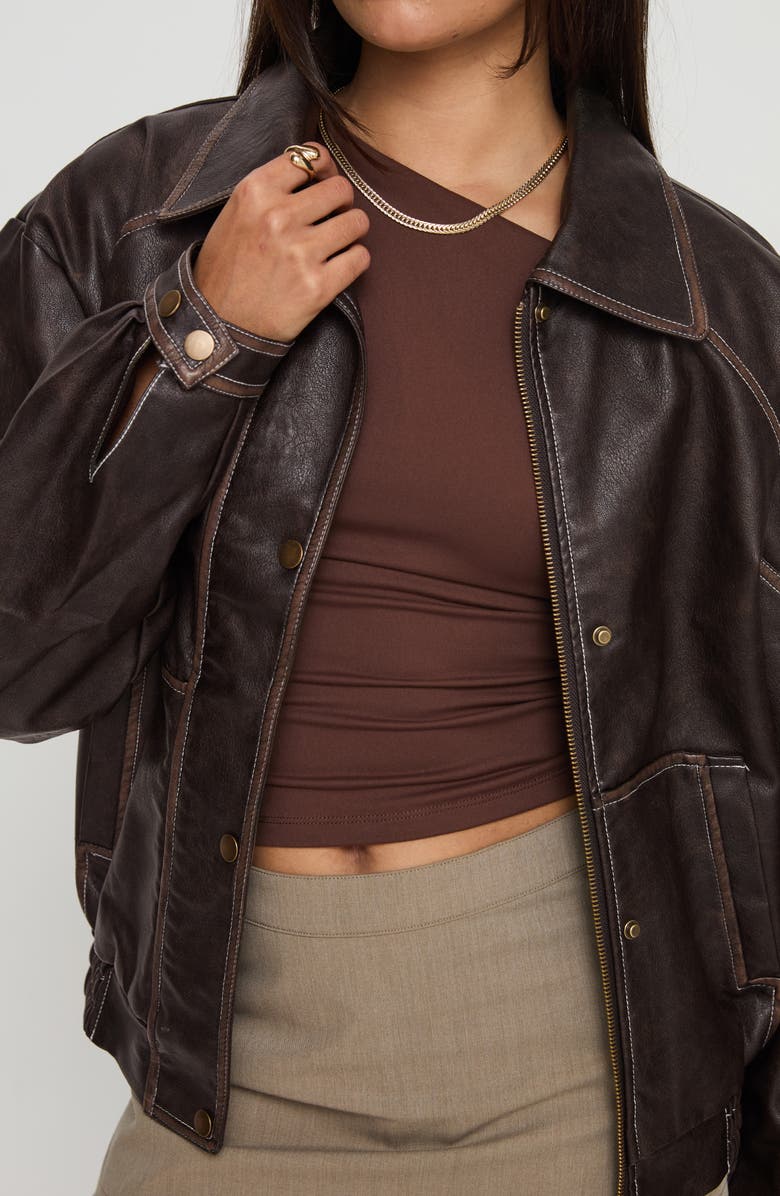 Jaxton Faux Leather Jacket