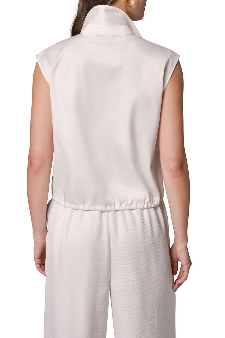 Drawstring Hem Cap Sleeve Shirt, Alternate, color, CREAM
