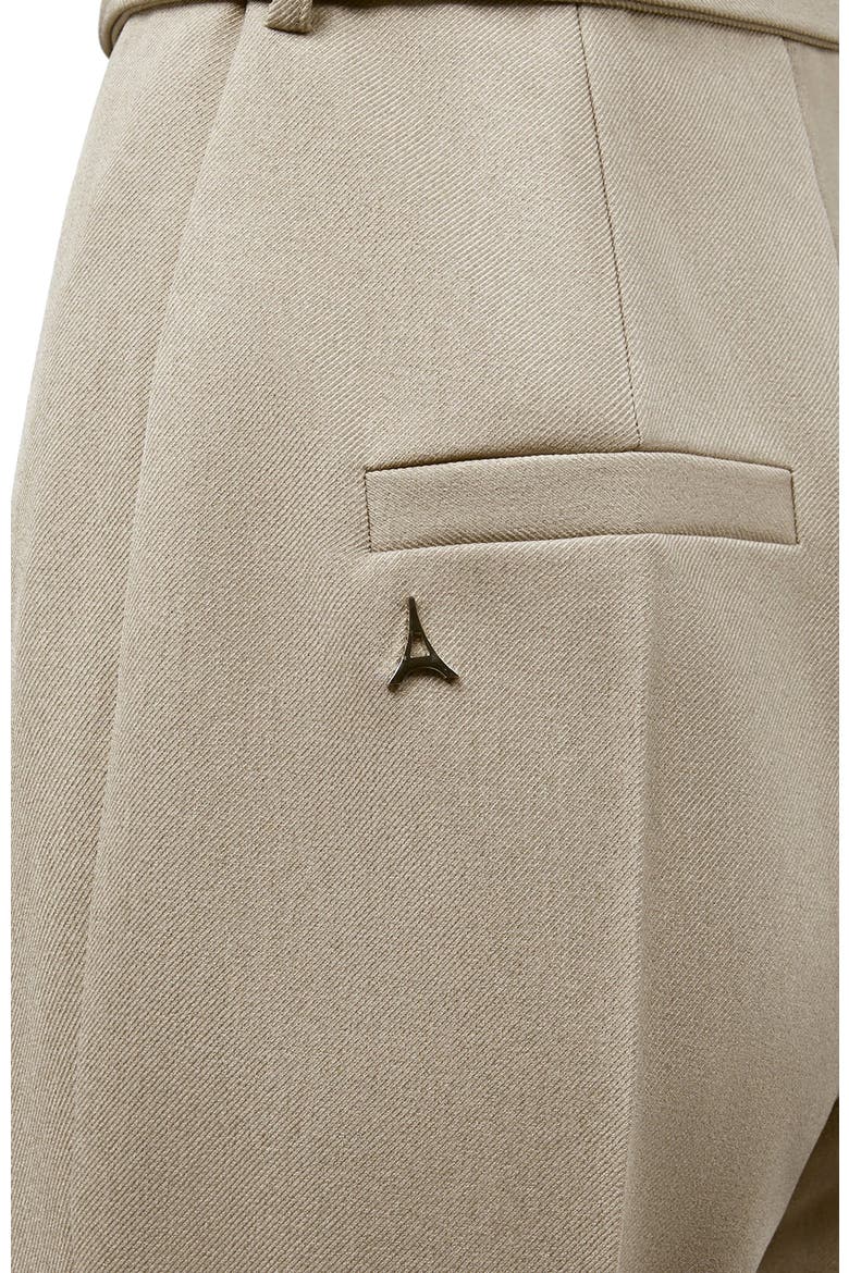 Sabine Tailored Pleat Jumpsuit with Belt, Alternate, color, Beige