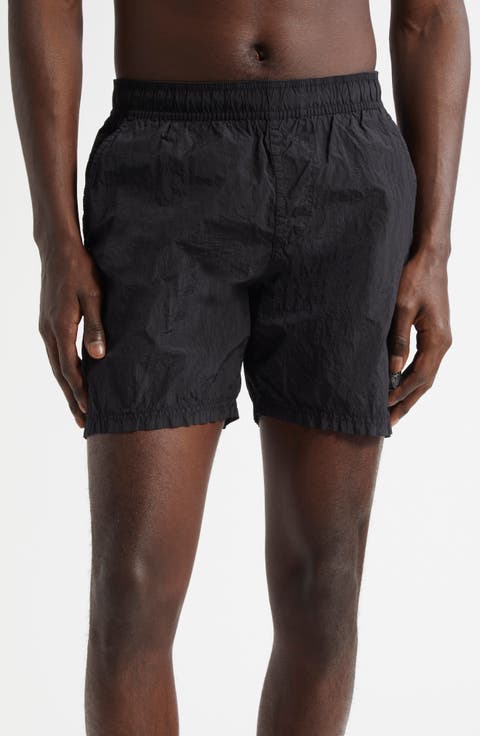 Compass Logo Patch Swim Trunks