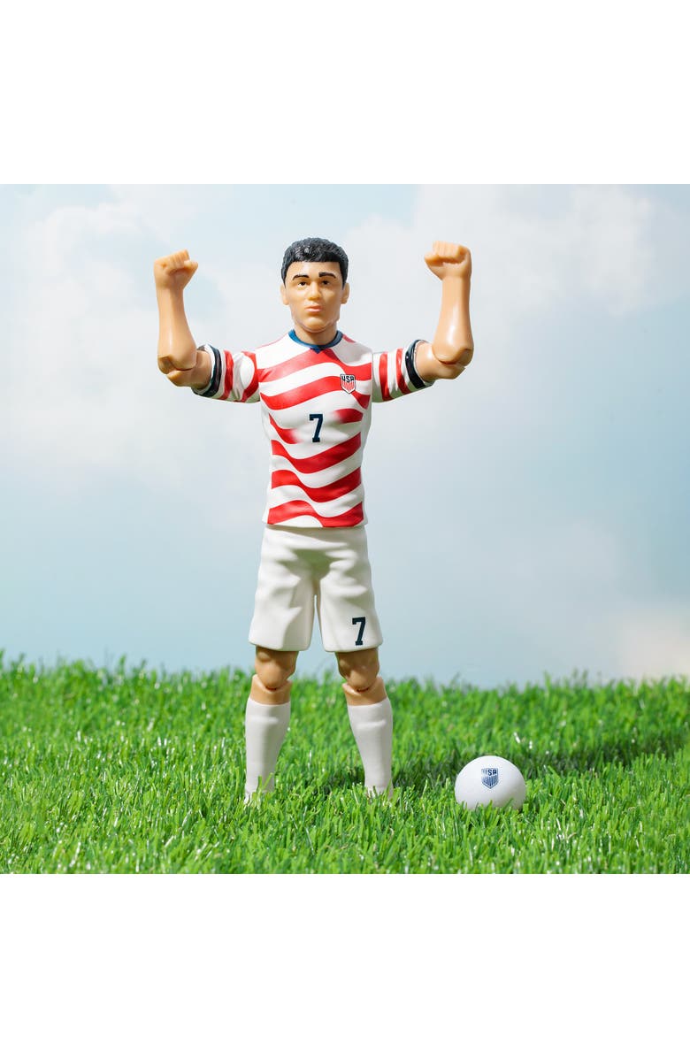 Banbo Toys Sockers 2026 USMNT Gio Reyna 8" Soccer Action Figure, Alternate, color, Red