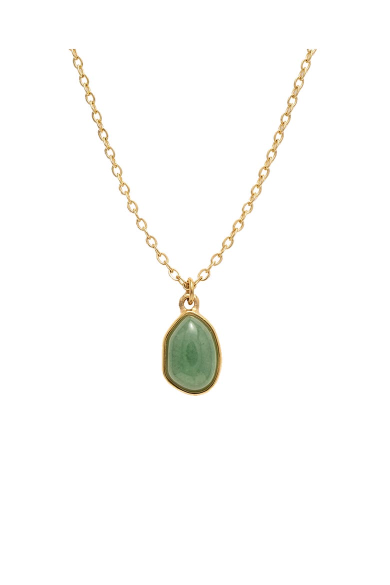 Puzzle Pebble Jade Stone Pendant Necklace, Main, color, Light green