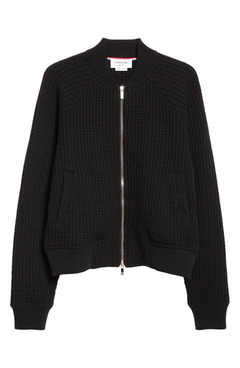 Raglan Wool Bomber Cardigan