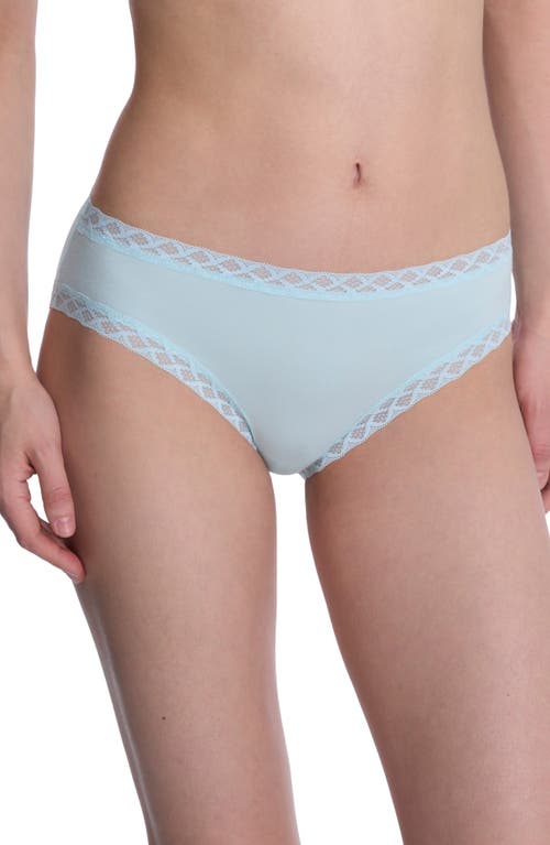 Natori Bliss Lace-trim Cotton Brief Underwear 156058 In Green