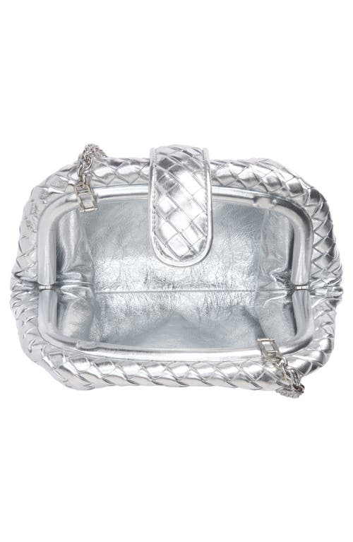 Bottega Veneta Mini Lauren 1980 Intrecciato Metallic Leather Clutch