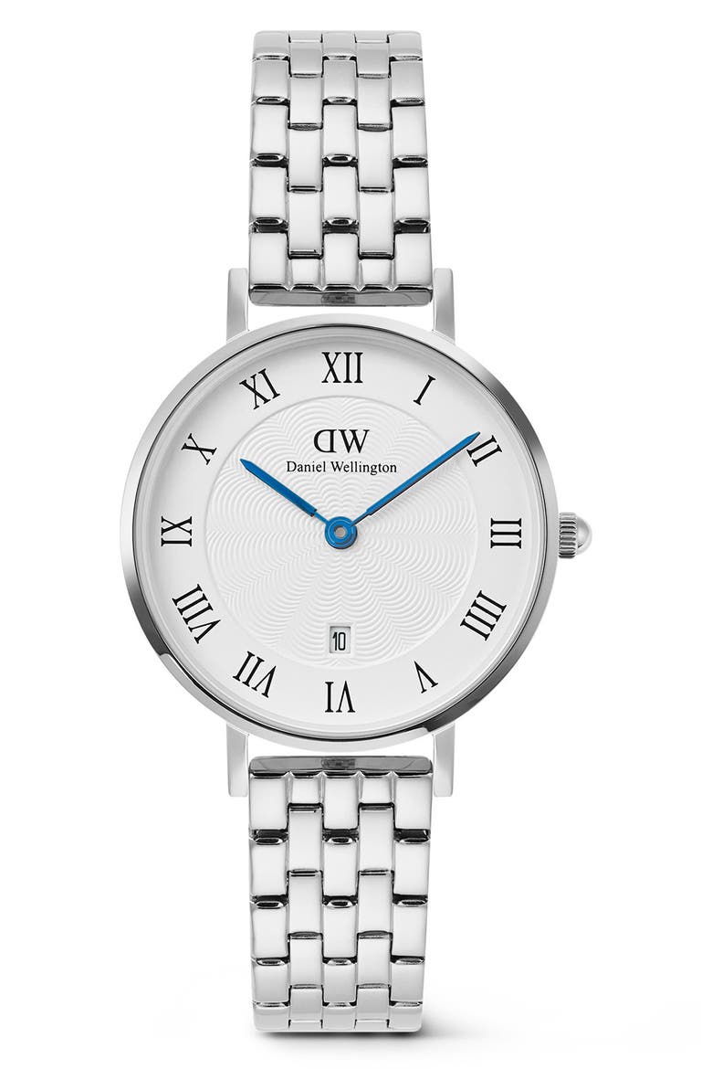 Petite Bracelet Watch, 28mm, Main, color, SILVER