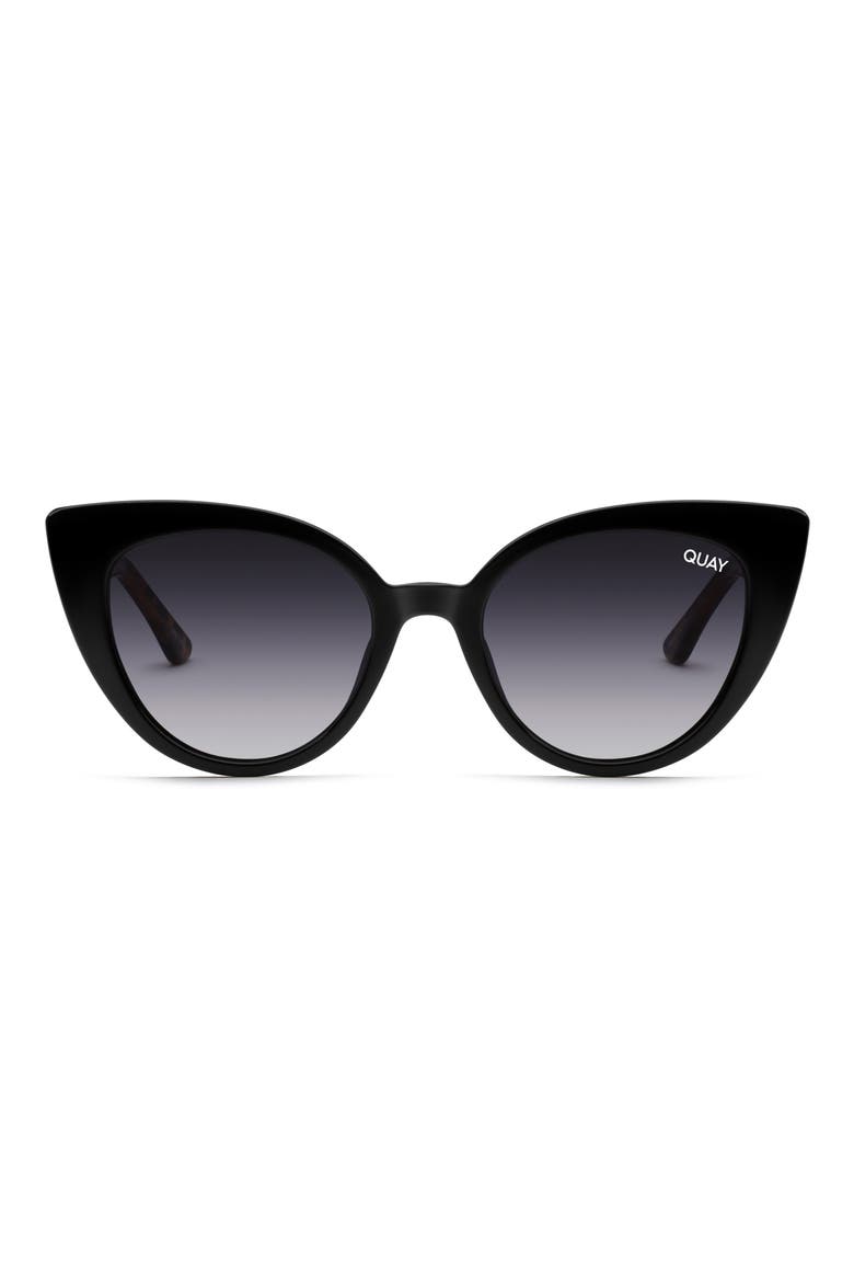 Audaucious 52mm Cat Eye Sunglasses, Main, color, BLACK / SMOKE LENS