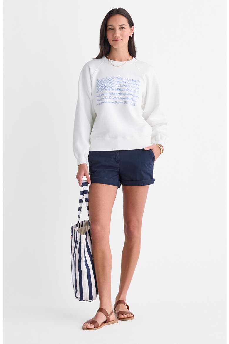 Flag Graphic Sweatshirt, Alternate, color, WHITE CAP