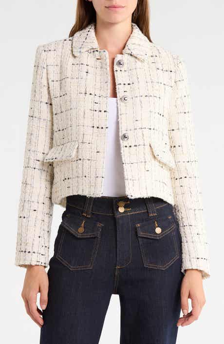 Textured Cropped Blazer