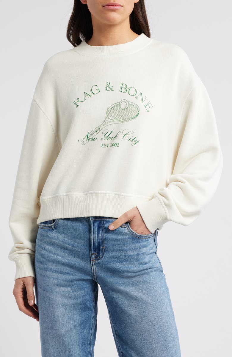 rag & bone Raquet Graphic Sweatshirt, Main, color, 