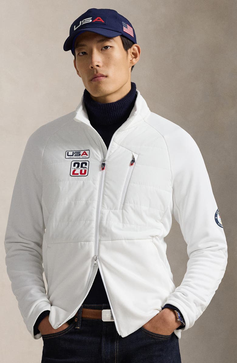 Polo Ralph Lauren Team USA Hybrid Jacket, Alternate, color, Ceramic White