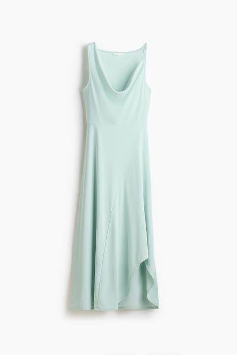 Asymmetric Cowl-neck Dress