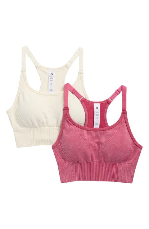 2-Pack Stonewashed Seamless Sports Bras