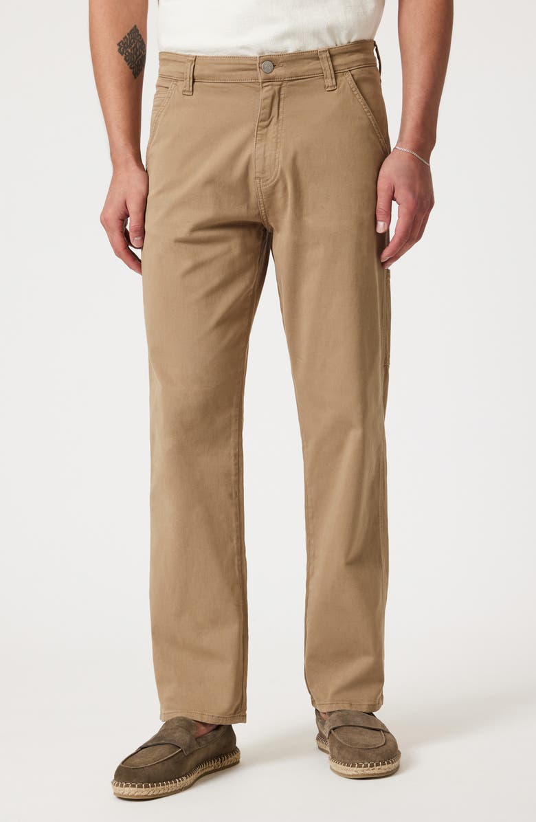 Mavi Jeans Oxford Loose Fit Cotton Stretch Twill Pants, Main, color, Khaki Casual Twill