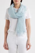 Eileen Fisher Stripe Organic Linen Scarf