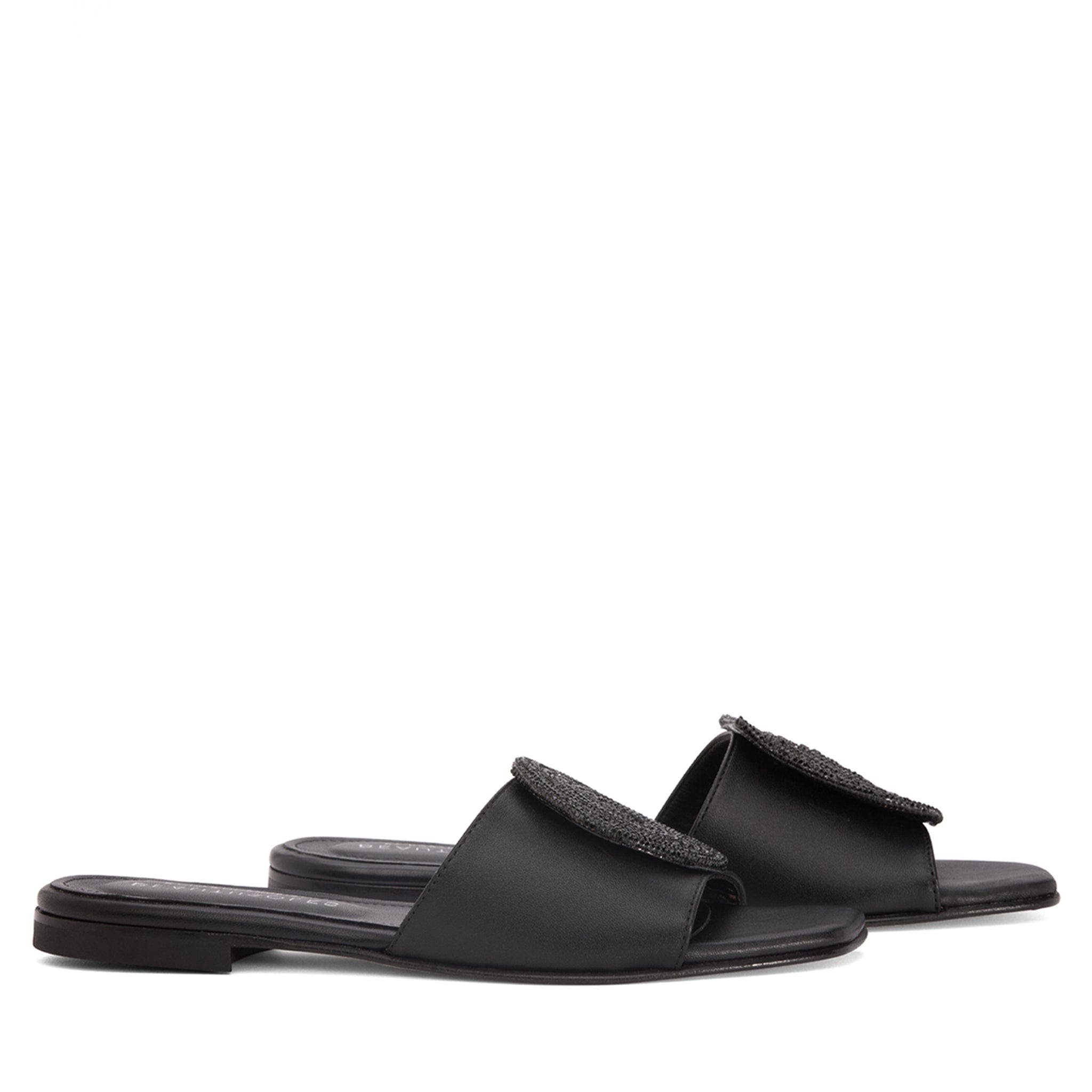 BEAUTIISOLES Adeline Flat Sandal, Alternate, color, Black