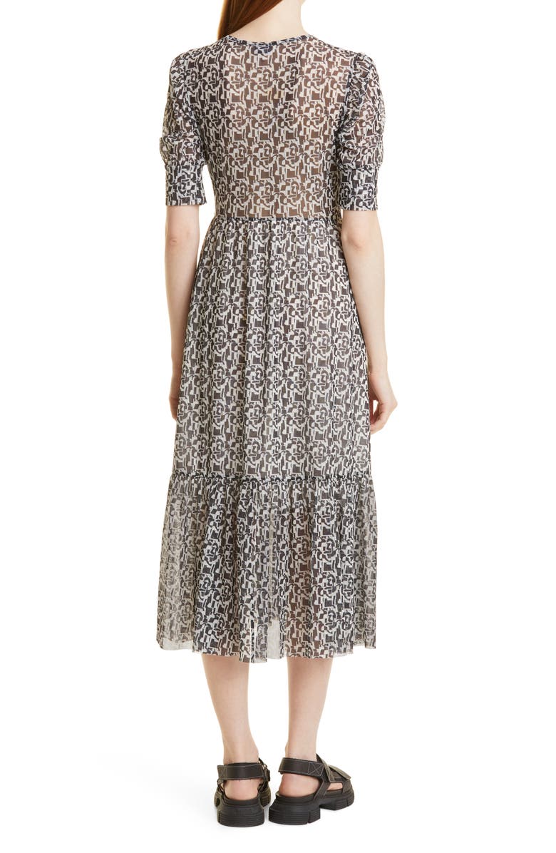 Baum und Pferdgarten Jocelyn Puff Sleeve Midi Dress, Alternate, color, 