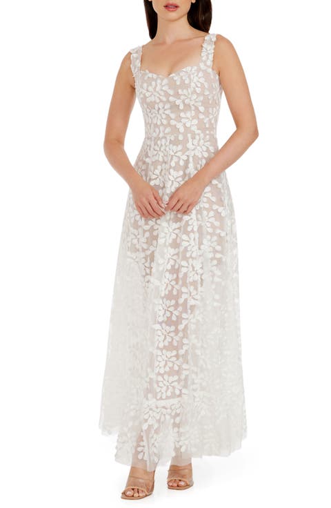 Anabel Semisheer Sweetheart Neck Gown