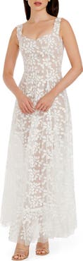 Dress the Population Anabel Semisheer Sweetheart Neck Gown