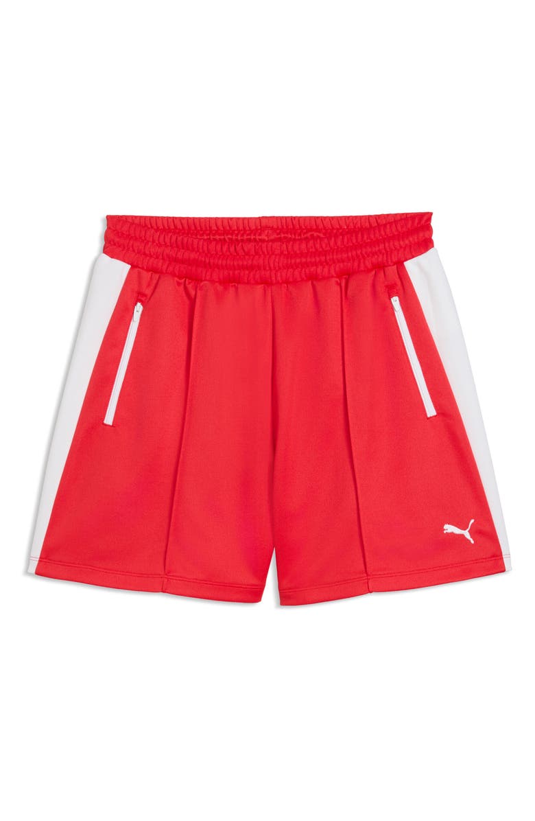 PUMA T7 Relzed Pintuck Shorts, Alternate, color, For All Time Red