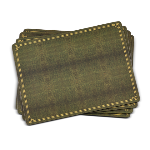 Shagreen Leather Set of 4 Cork Back Placemats