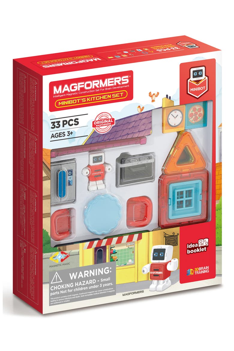 Minibot Kitchen 33-Piece Magnetic Construction Set, Main, color, MULTI