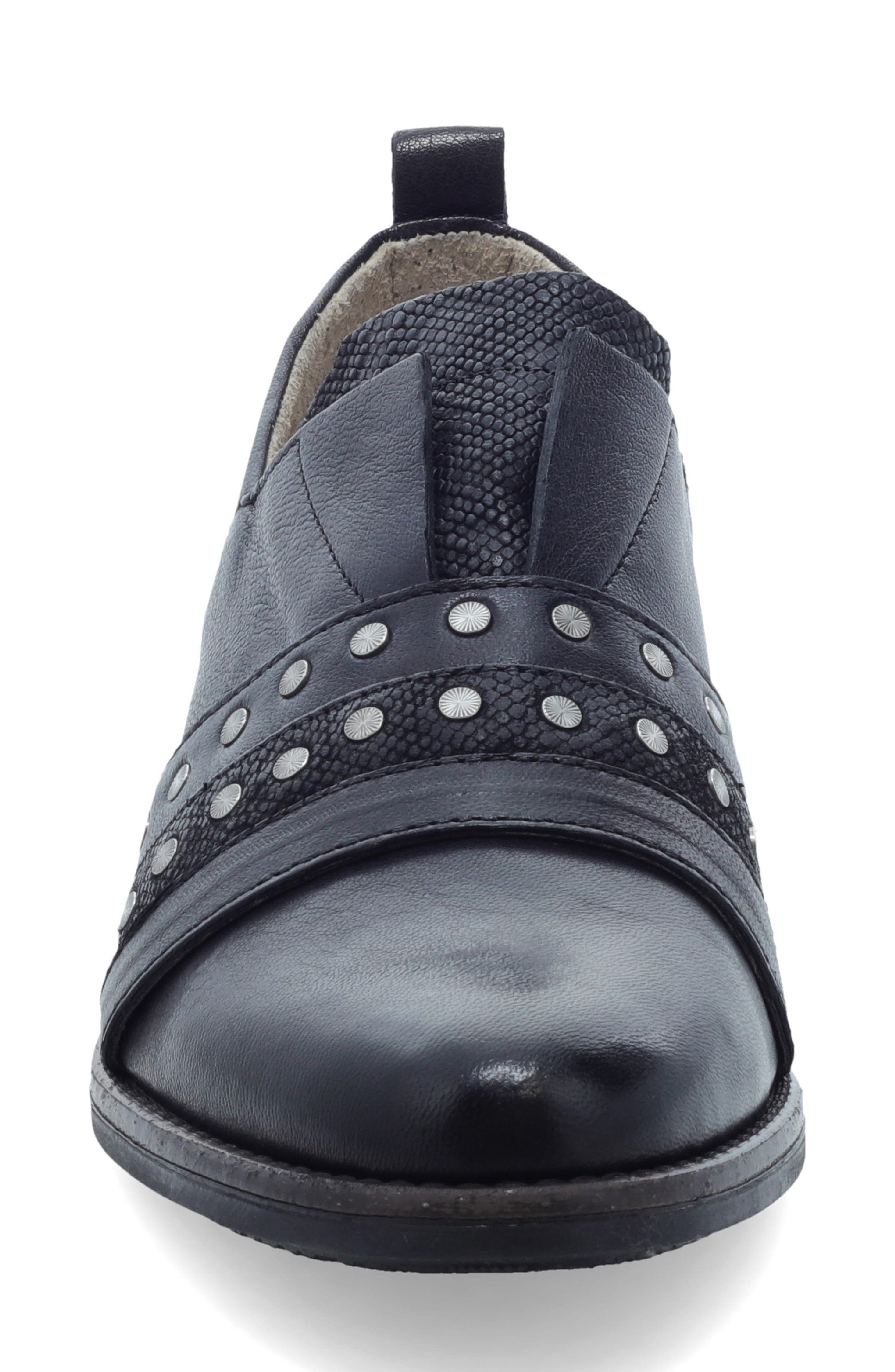 Studded Slip-On, Alternate, color, BLACK LEATHER