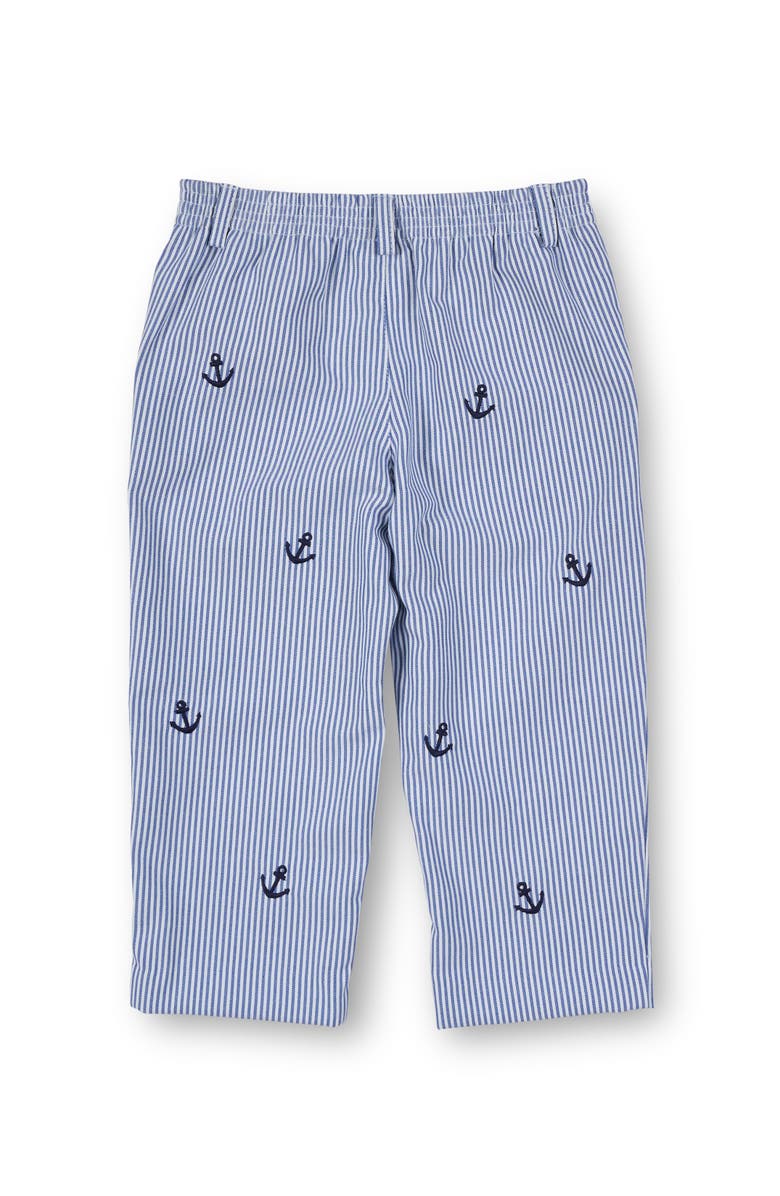 Florence Eiseman Stripe Fake Fly Pants With Anchors, Alternate, color, Blue Seersucker