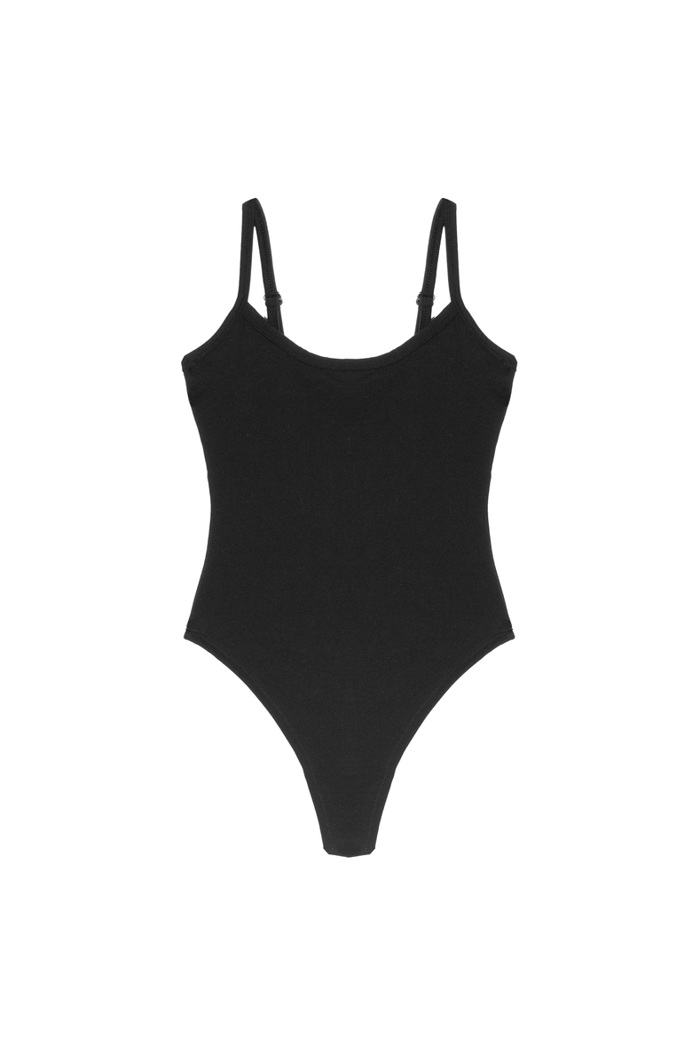 Leakproof Cami Thong Bodysuit Liner, Alternate, color, Onyx
