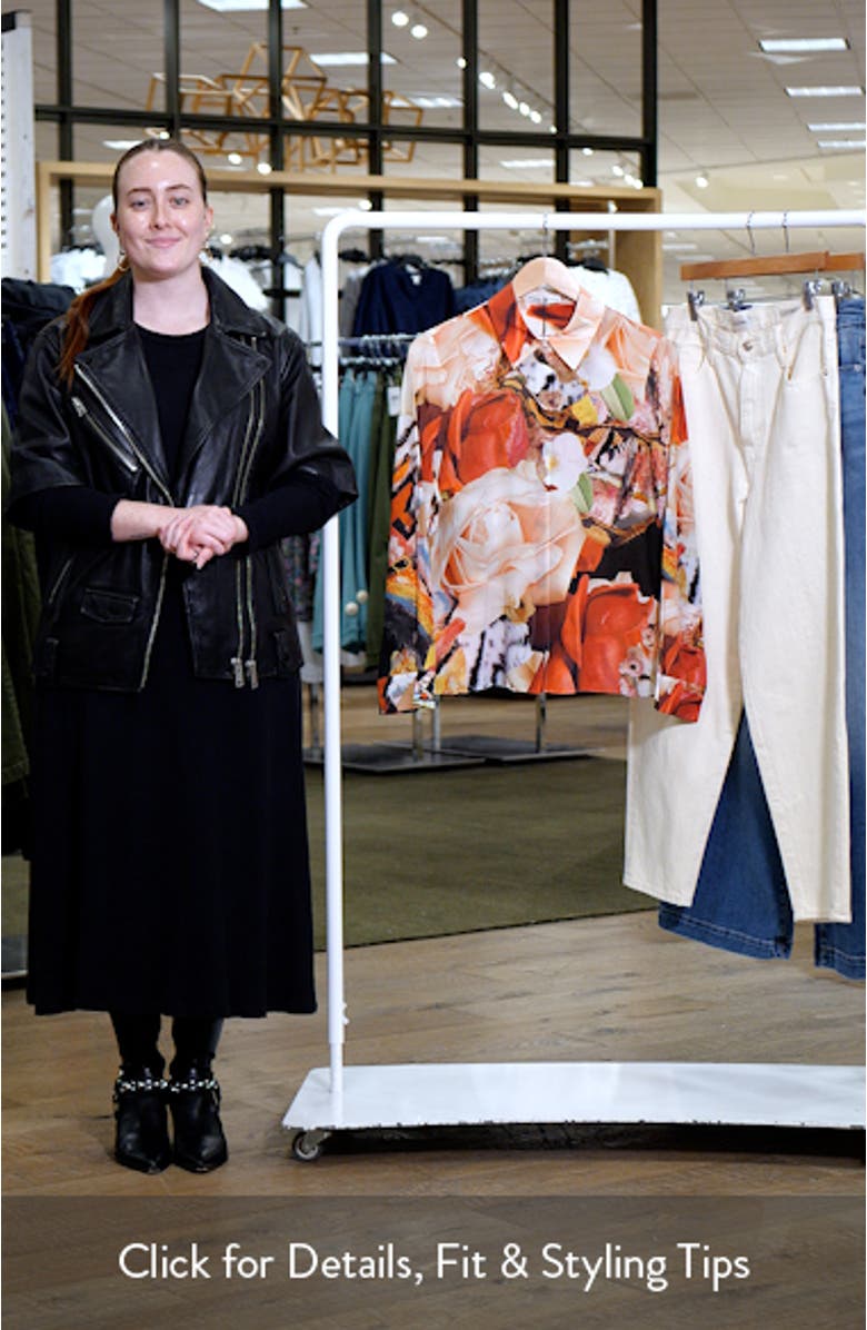 Willa Floral Silk Button-Up Shirt, sales video thumbnail