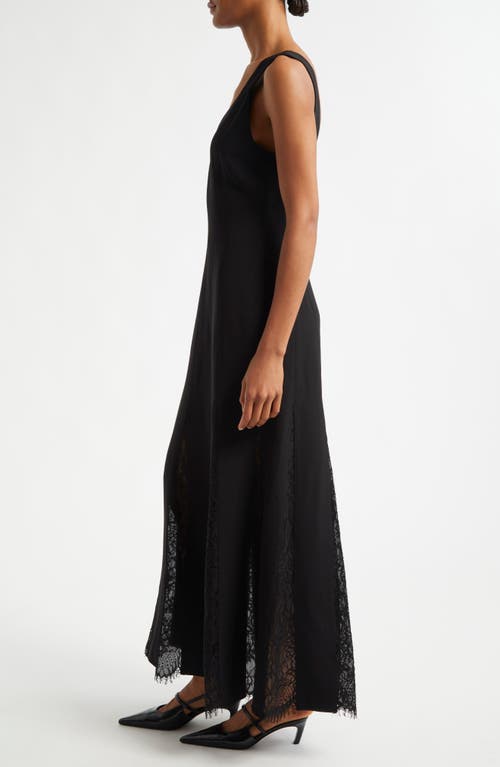 A.l.c . Emmie Lace Paneled Midi A-line Dress In Black/black